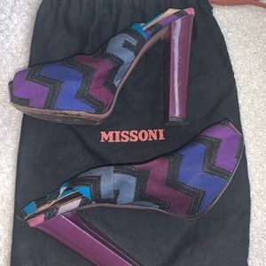 Missoni Women’s Slingback Striped Knit Pumps 39